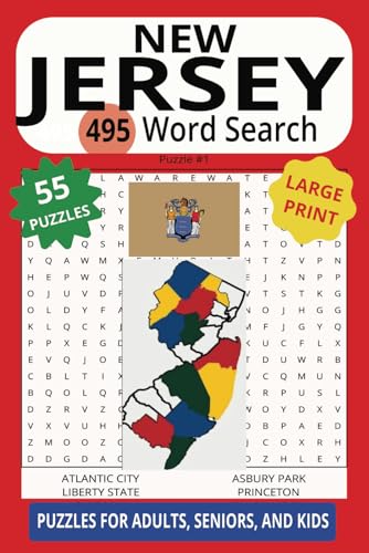 NEW JERSEY 495 WORD SEARCH: Boost Your Brain Skills And Dive Into The Fun Of This Garden State! NEW JERSEY 495 WORD SEARCH: Boost Your Brain Skills And Dive Into The Fun Of This Garden State! von Independently published