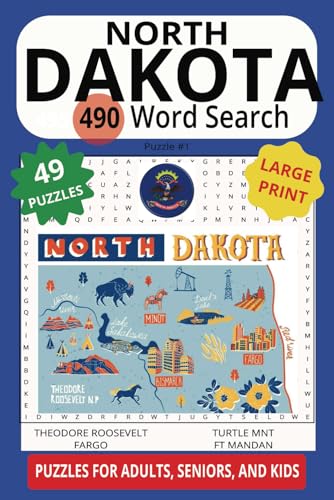 NORTH DAKOTA 490 WORD SEARCH: Stimulate Your Brain With This Peaceful Garden State Puzzle! NORTH DAKOTA 490 WORD SEARCH: Stimulate Your Brain With This Peaceful Garden State Puzzle! von Independently published