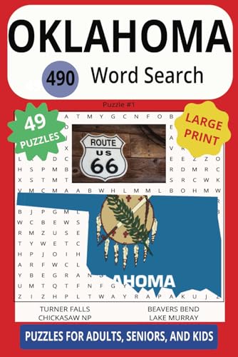 OKLAHOMA 490 WORD SEARCH: Put Your Thinking Cap On For This Fun Sooner State Puzzle! OKLAHOMA 490 WORD SEARCH: Put Your Thinking Cap On For This Fun Sooner State Puzzle! von Independently published