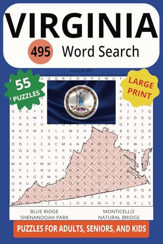 VIRGINIA 495 WORD SEARCH: Boost Your Brain Skills With The Birthplace Of The Nation Puzzle! VIRGINIA 495 WORD SEARCH: Boost Your Brain Skills With The Birthplace Of The Nation Puzzle! von Independently published
