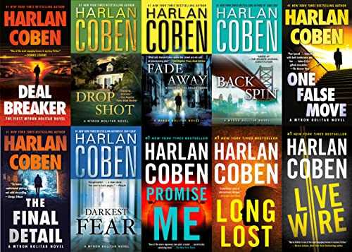 Harlan Coben's Complete Myron Bolitar Series Set (Books 1-10): Deal Breaker, Drop Shot, Fade Away, Back Spin, One False Move, the Final Detail, Darkest Fear, Promise Me, Long Lost and Live Wire