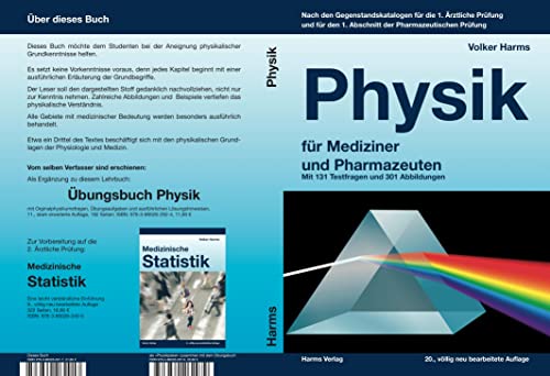Physik für Mediziner und Pharmazeuten: Ein kurzgefasstes Lehrbuch für Mediziner und Therapeuten von Harms, Volker