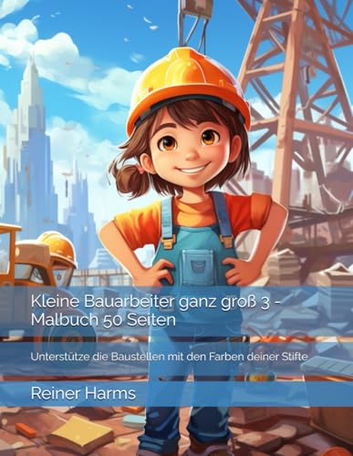 Kleine Bauarbeiter ganz groß 3 -Malbuch 50 Seiten: Unterstütze die Baustellen mit den Farben deiner Stifte (Tolle Malbücher für kleine und große ... sowie für alle, die es noch werden möchten!) von Independently published