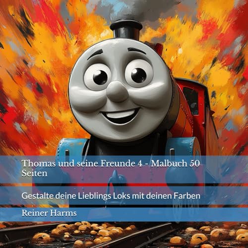 Thomas und seine Freunde 4 - Malbuch 50 Seiten: Gestalte deine Lieblings Loks mit deinen Farben (Tolle Malbücher für kleine und große Abenteurer und ... sowie für alle, die es noch werden möchten!) von Independently published