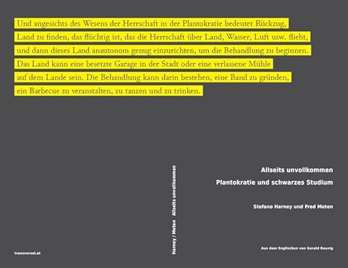 Allseits unvollkommen: Plantokratie und schwarzes Studium