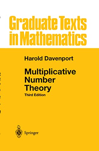 Multiplicative Number Theory (Graduate Texts in Mathematics, 74, Band 74)