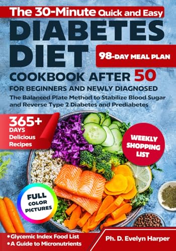 The 30-Minute Quick and Easy Diabetes Diet Cookbook After 50 for Beginners and Newly Diagnosed: The Balanced Plate Method to Stabilize Blood Sugar and Reverse Type 2 Diabetes and Prediabetes von Independently published