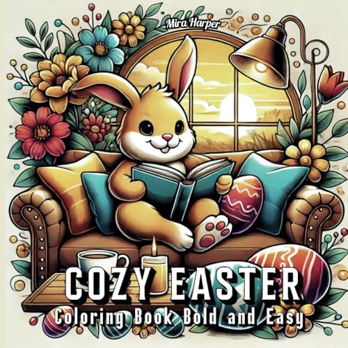 Cozy Easter Coloring Book Bold and Easy: Cute Spring - Themed Coloring Pages for Adults, Kids, and Teens including Inspiring Quotes about this Season (Bold and Easy Coloring Colection, Band 1) von Independently published