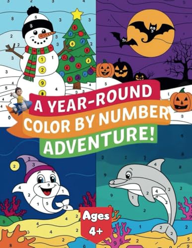 Color by Numbers for Kids Ages 4 – 8 |: Color by Numbers for Kids Animals | 45 Designs | Mosaic Color by Numbers for Kids von Independently published