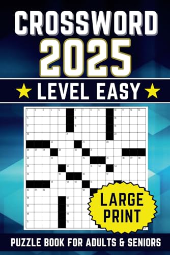Easy Crossword Puzzle Book for Adults and Seniors: Large Print Puzzles Collection with Solutions, Fun and Engaging Easy-To-Read Brain Exercises to Keep Your Mind Sharp and Healthy