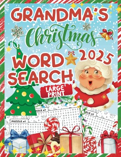 Grandma's Christmas Word Search Large Print: 80 Charming Puzzles Featuring 15 Holiday-Themed Words Fun For Seniors, Teens, And Adults von Independently published
