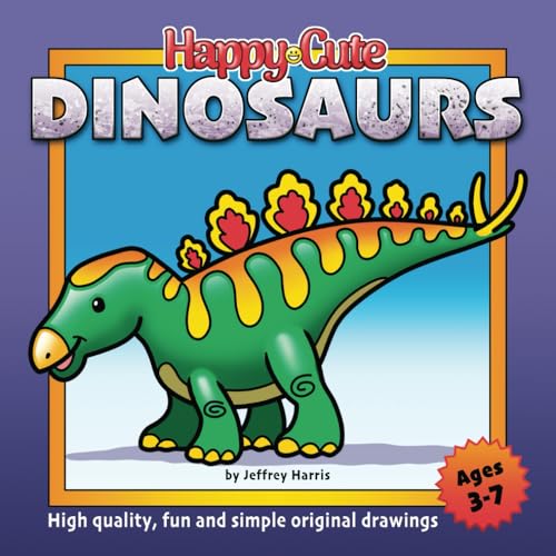 Happy Cute Dinosaurs Coloring Book: High quality, fun and simple original drawings von Happy Life Books LLC