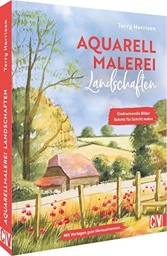 Aquarell Buch – Aquarellmalerei Landschaften: Eindrucksvolle Motive Schritt für Schritt malen lernen. Anleitungsbuch mit Vorlagen zum Heraustrennen. Für Anfänger/Einsteiger und Fortgeschrittene. von Christophorus