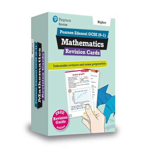 REVISE Edexcel GCSE (9-1) Mathematics Higher Revision Cards: includes FREE online Revision Guide (REVISE Edexcel GCSE Maths 2015) von Pearson Education Limited