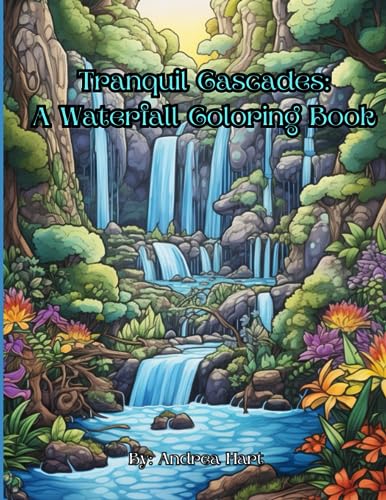 Tranquil Cascades: A waterfall Coloring Book