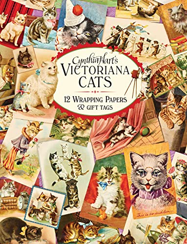 Cynthia Hart's Victoriana Cats: 12 Wrapping Papers and Gift Tags