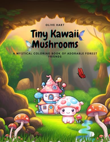 Tiny Kawaii Mushrooms: A Mystical Coloring Book of Adorable Forest Friends von Independently published