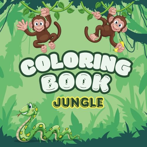 Coloring Book Jungle Animals: Fun Jungle Animals Coloring Book for Kids: Perfect for Ages 3-8 von Independently published