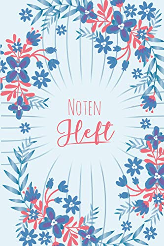 NOTENHEFT: Din A5 Quer für Anfänger und Fortgeschrittene / Blanko NotenBlock / Leere Notenzeilen / Notensystem / für die Schule / Komponist / Adler