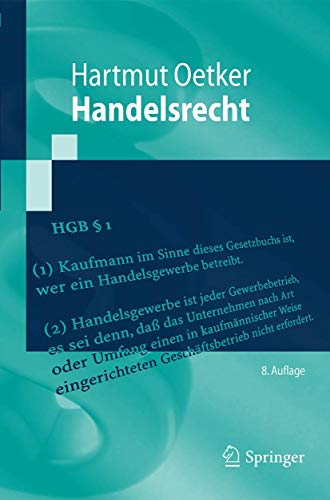 Handelsrecht (Springer-Lehrbuch) von Springer