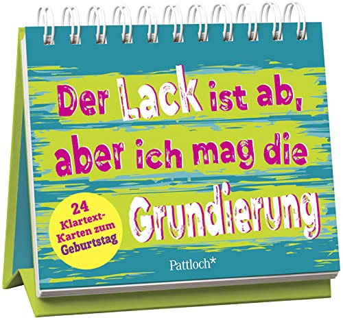 Der Lack ist ab, aber ich mag die Grundierung: 24 Klartext-Karten zum Geburtstag