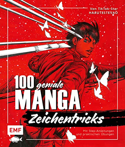 100 geniale Manga-Zeichentricks: Material, Technik, Dynamik und Charakterdesign – Von TikTok-Star Harutestevao – Mit Step-Anleitungen und praktischen Übungen von Edition Michael Fischer / EMF Verlag