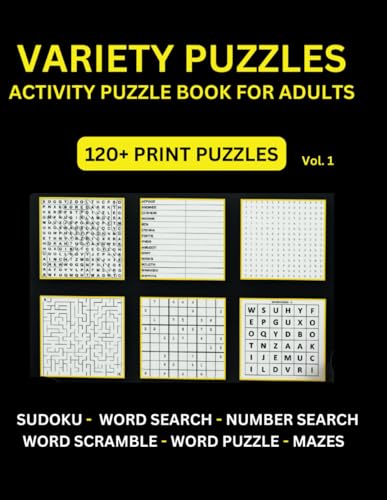 Variety Puzzles: Activity Puzzle Book for Adults von Independently published