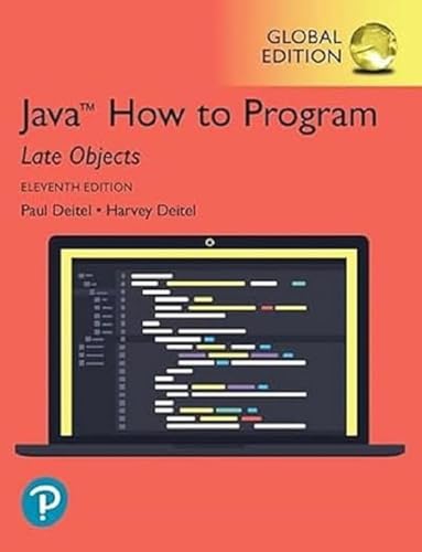 Java How to Program, Late Objects, Global Edition von Pearson