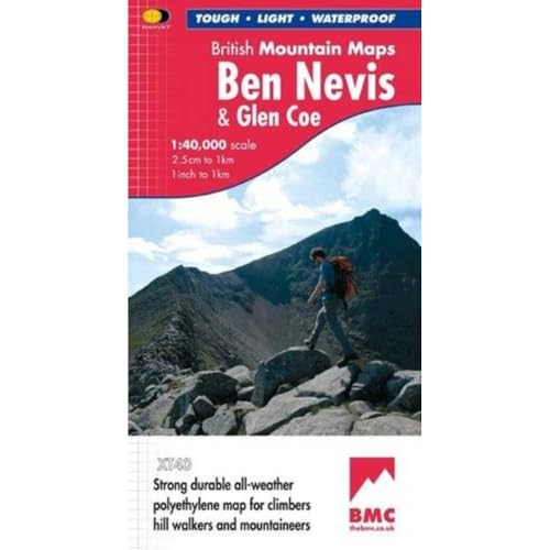 Ben Nevis and Glen Coe (British Mountain Map)