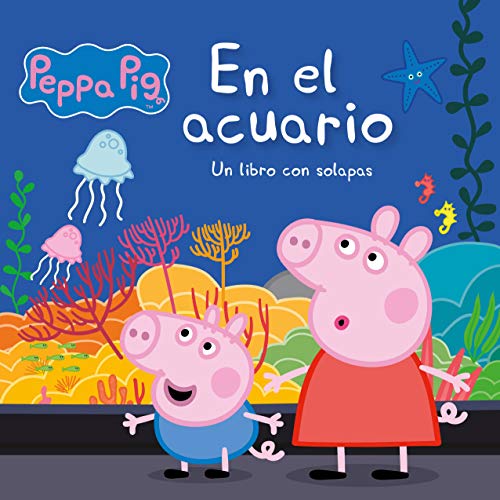 Peppa Pig. Libro de cartón con solapas - En el acuario: Un libro de cartón con solapas