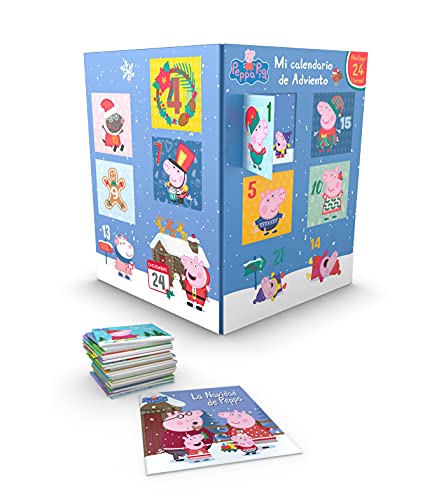 Peppa Pig. Libro juguete - Mi calendario de adviento: Incluye 24 libros para que niños y niñas cuenten los días que quedan para Navidad von BEASCOA, EDICIONES