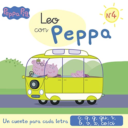 Peppa Pig. Lectoescritura - Leo con Peppa. Un cuento para cada letra: c, q, g, gu, r (sonido suave), b, v, z, ce-ci (Altea) von BEASCOA