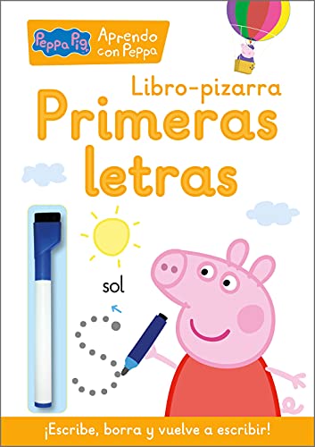 Peppa Pig. Primeros aprendizajes - Aprendo con Peppa Pig. Primeras letras (Libro-pizarra): ¡Escribe, borra y vuelve a escribir! (Altea) von BEASCOA, EDICIONES
