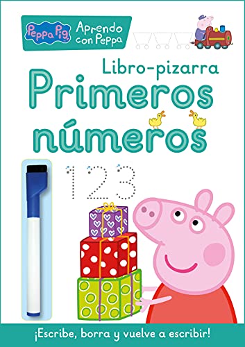 Peppa Pig. Primeros aprendizajes - Aprendo con Peppa Pig. Primeros números (Libro-pizarra): ¡Escribe, borra y vuelve a escribir! (Altea)