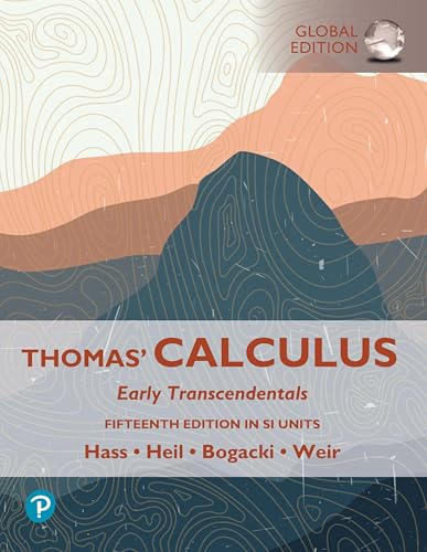 Thomas' Calculus: Early Transcendentals, SI Units von Pearson