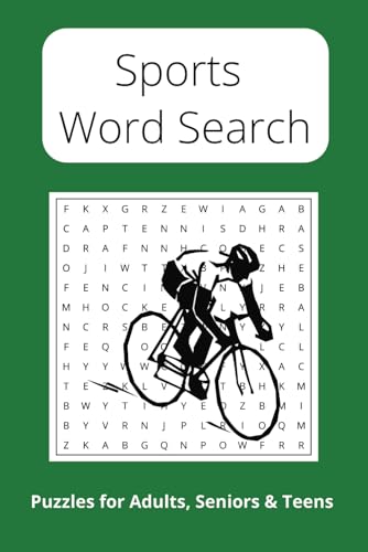 Sports Word Search Book: Sports Word Search Puzzle Book: Word Searches With Easy to Read print about Sports, Soccer, NFL and More | 6X9 inches, 110 ... Gift for Vacations, Holidays, and Free Times von Independently published