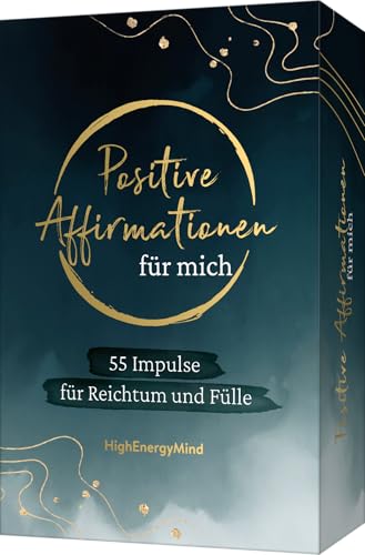 55 positive Affirmationen für mich – Reichtum und Fülle: Liebevolle Impulse für Glück, Selbstliebe, Achtsamkeit. Karten in edlem Design. Geschenk zu Geburtstag, Weihnachten, Ostern von mvg Verlag