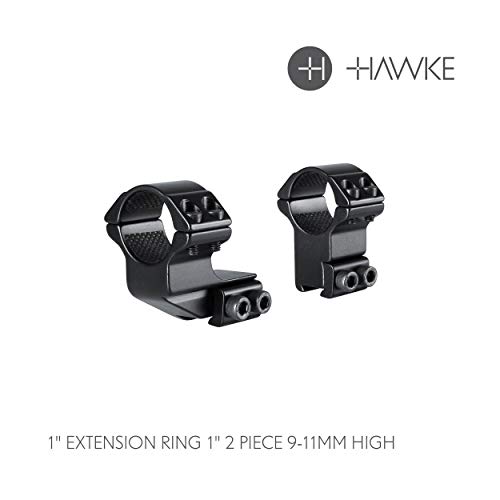 EXTENSION RING MOUNTS 22120 9-11mm, 1 Inch Diameter, 1 Inch Extension von Hawke