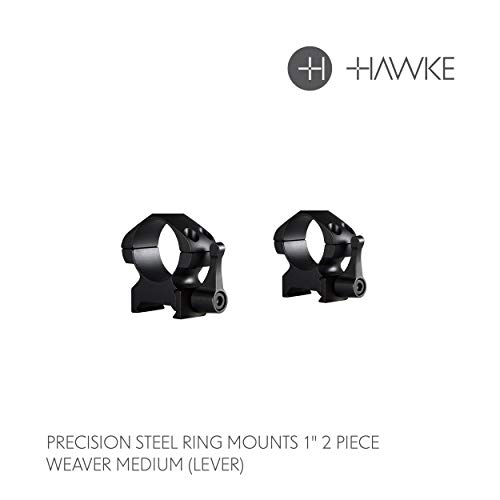 PRECISION STEEL RING MOUNTS with lever 23011 Weaver, 1 Inch Diameter, Medium (Lever)