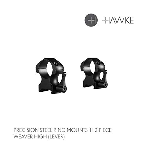 PRECISION STEEL RING MOUNTS with lever 23012 Weaver, 1 Inch Diameter, High (Lever)