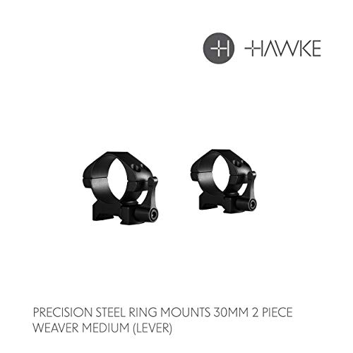 PRECISION STEEL RING MOUNTS with lever 23016 Weaver, 30mm Diameter, Medium (Lever)