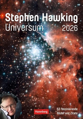 Stephen Hawking - Universum Wochenplaner 2026 - 53 faszinierende Bilder und Zitate: Spannender Wandkalender mit 53 faszinierenden Bildern und Zitaten. ... Wand. 25 x 35,5 cm (Wochenplaner Harenberg) von Harenberg