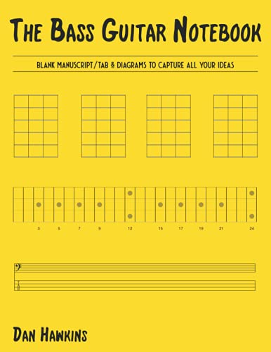 The Bass Guitar Notebook: Blank manuscript/TAB & diagrams to capture all your ideas von Independently published