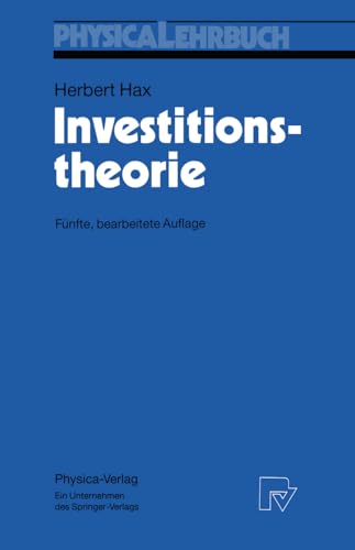 Investitionstheorie (Physica-Lehrbuch) von Physica