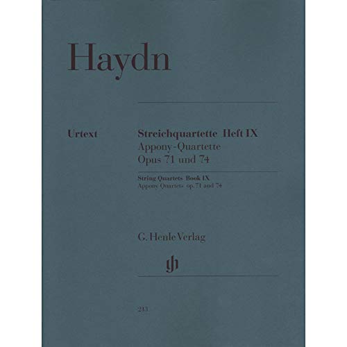Streichquartette Heft IX, op. 71 und 74 (Appony-Quartette): Besetzung: Streichquartette (G. Henle Urtext-Ausgabe) von HENLE VERLAG