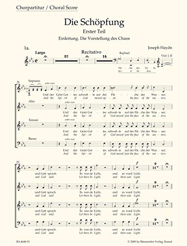 Die Schöpfung (The Creation) Hob. XXI:2. Chorpartitur, Urtextausgabe