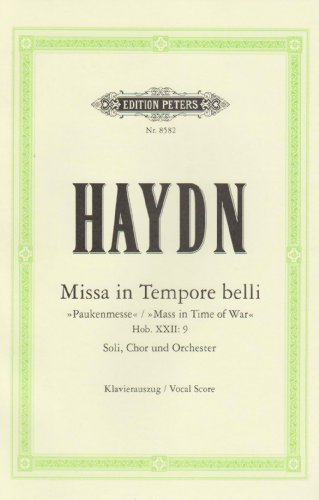 Messe D-Dur Hob. XII:9 (Paukenmesse), Klavierauszug: Urtext (Focke) (Edition Peters)