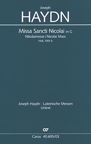 Missa Sancti Nicolai (Klavierauszug): Nicolai-Messe Hob. XXII:6, 1772