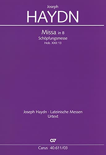 Missa solemnis in B (Klavierauszug): Schöpfungsmesse Hob. XXII:13, 1801