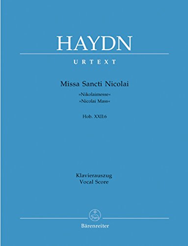 Missa Sancti Nicolai G-Dur Hob 22/6 (Nicolaimesse). Klavierauszug